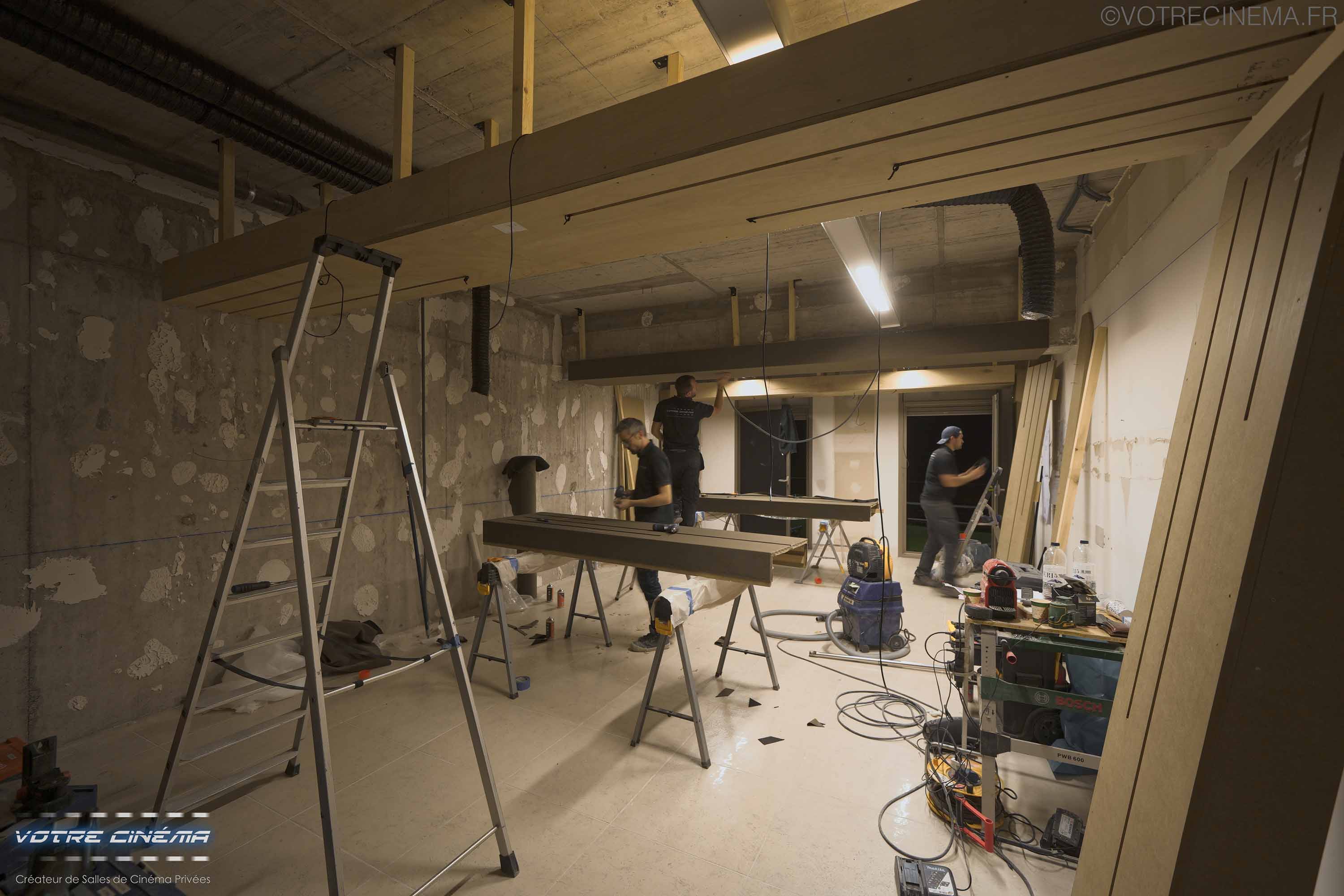 Travaux salle de cinéma 52m²