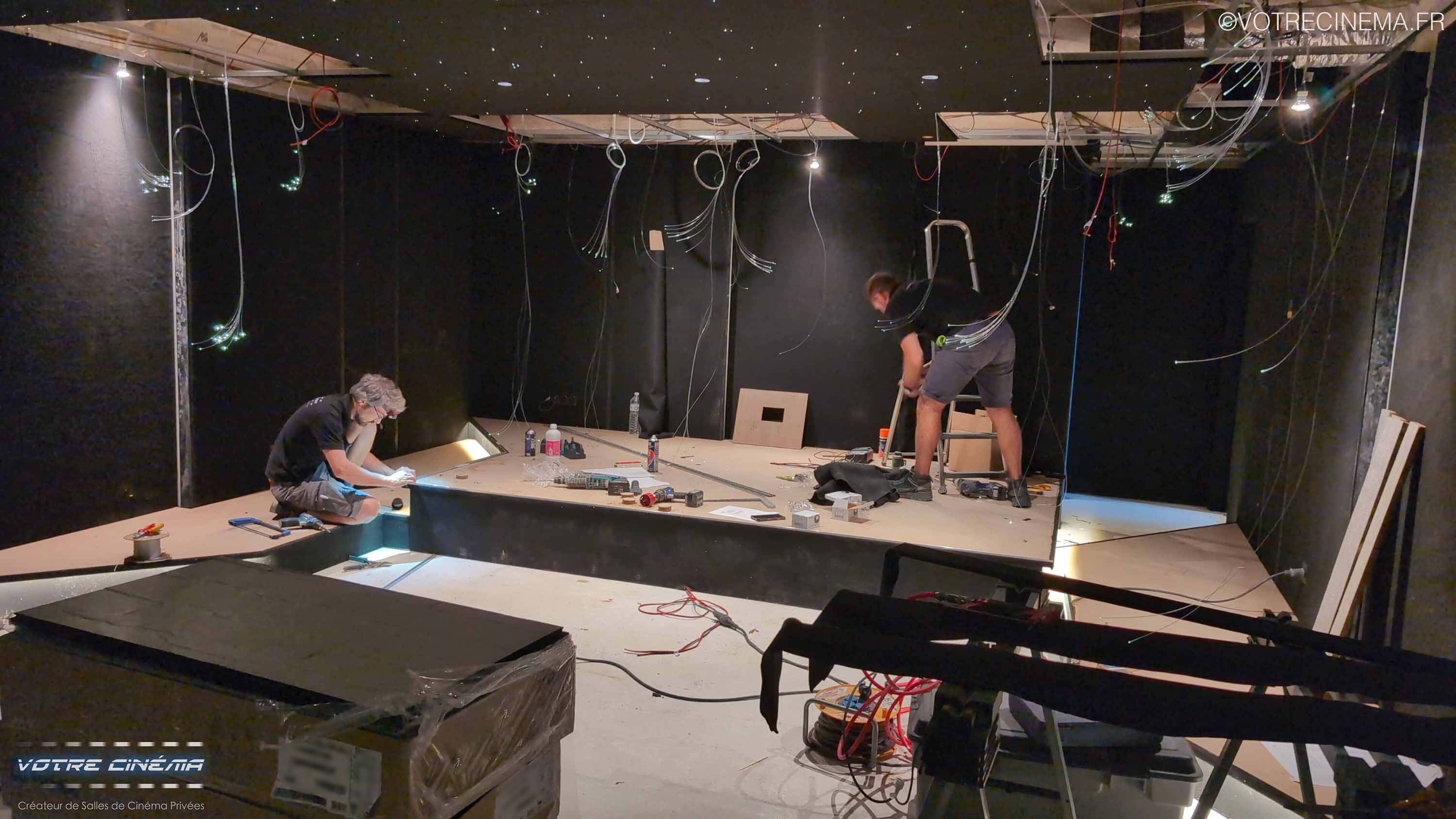 Travaux salle de cinéma privée 50m²
