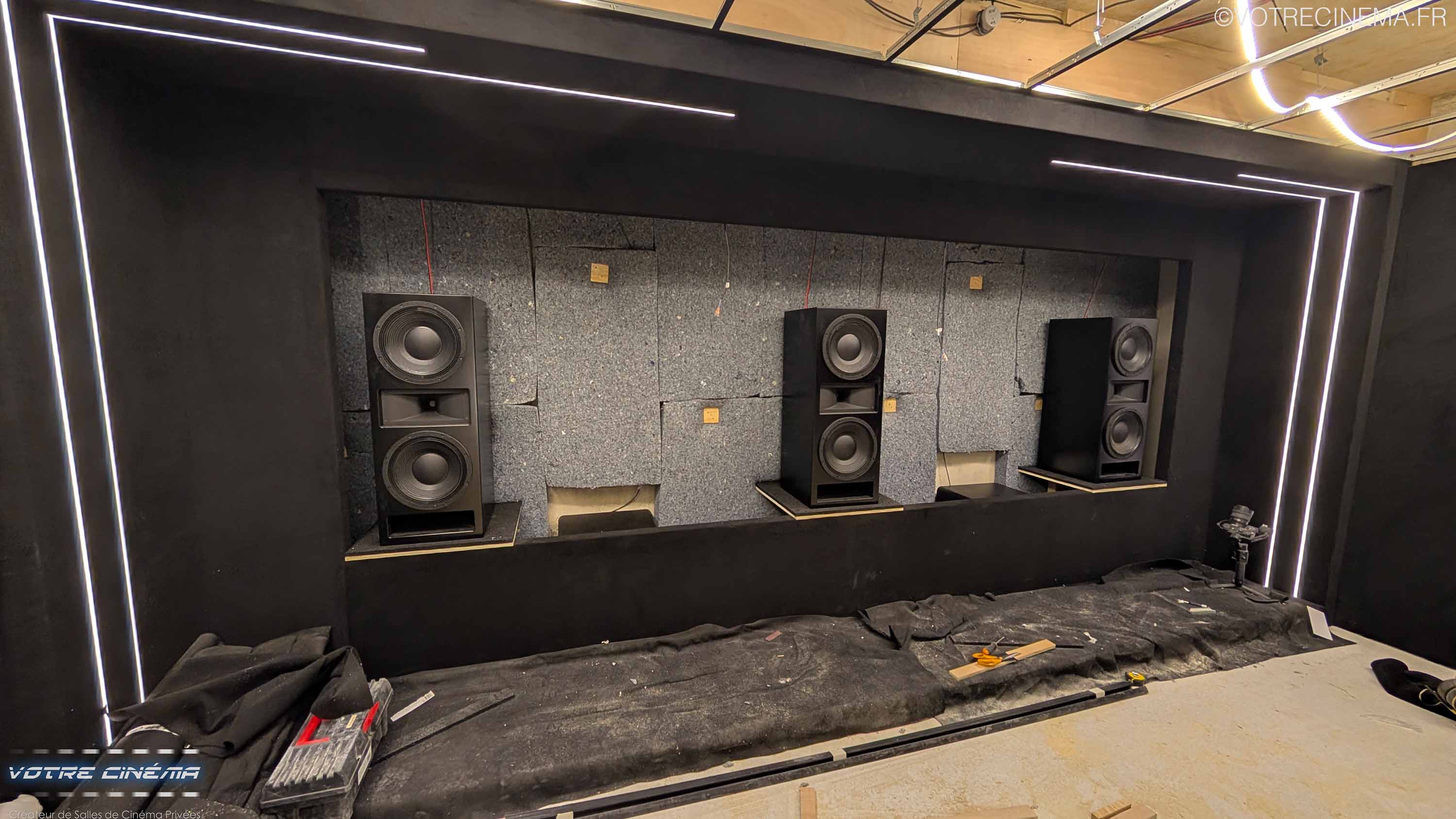 Travaux salle de home cinéma dédié 50m²