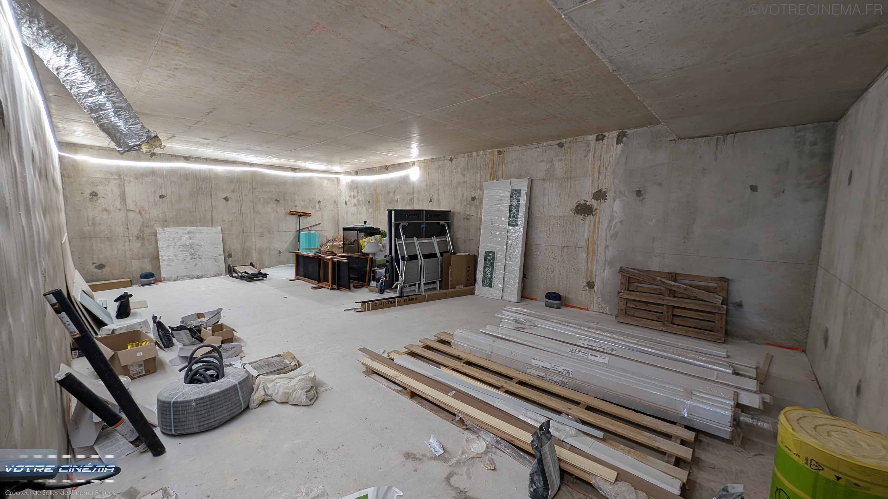Travaux salle de cinéma 50m²
