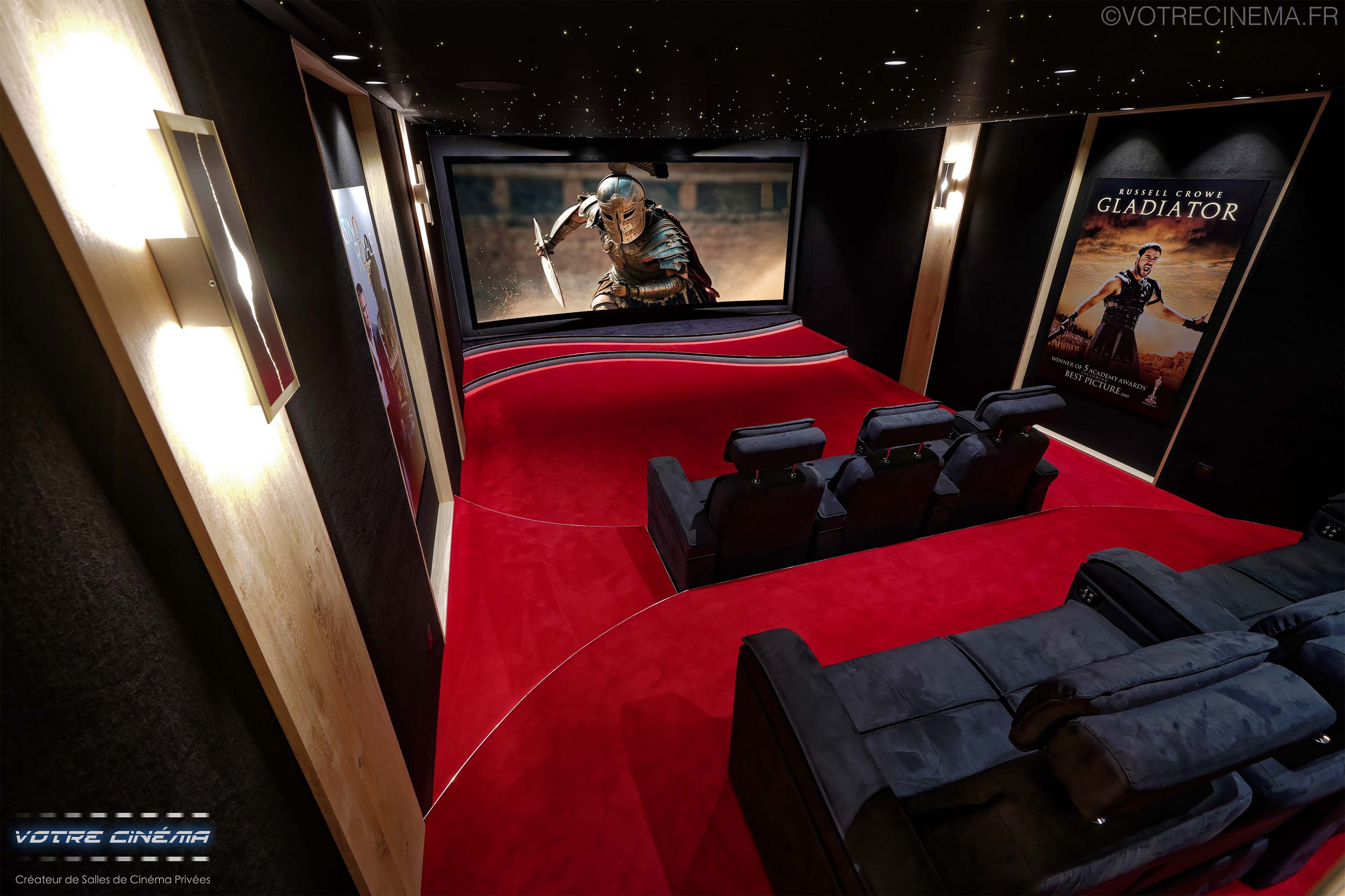 Réalisation salle cinéma privée