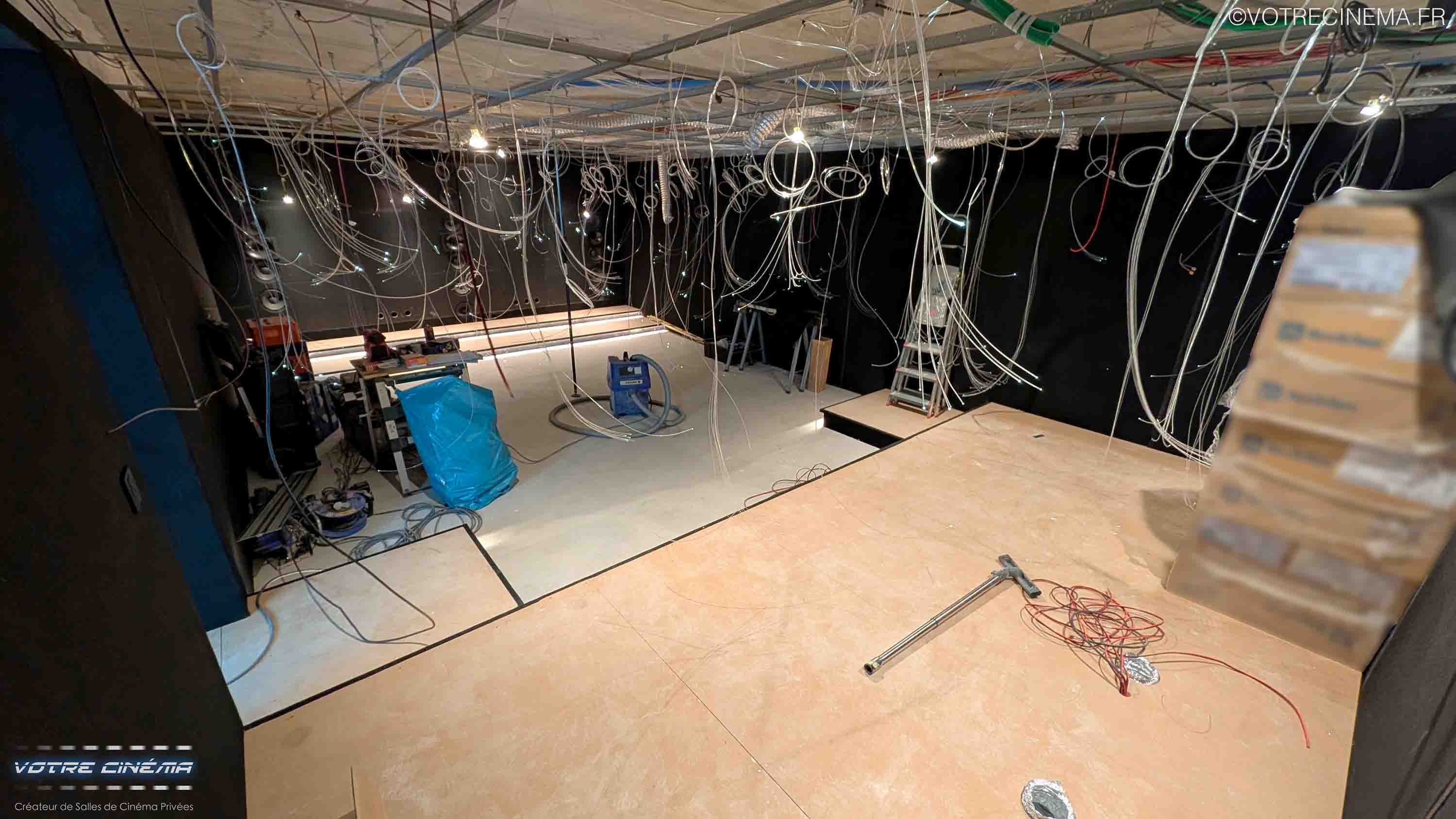 Travaux salle de cinéma 46m²