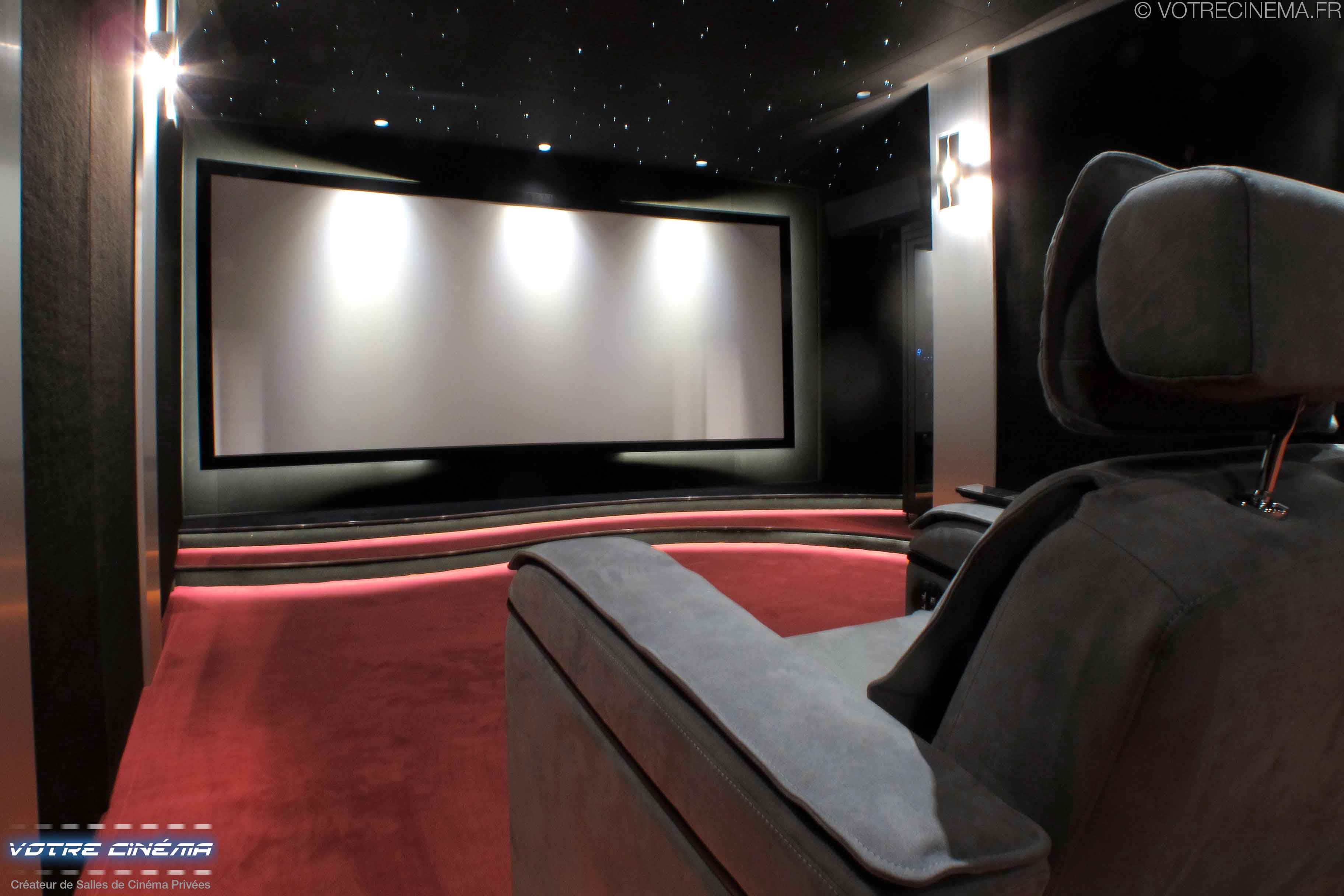 Réalisation salle home cinéma privé Guadeloupe