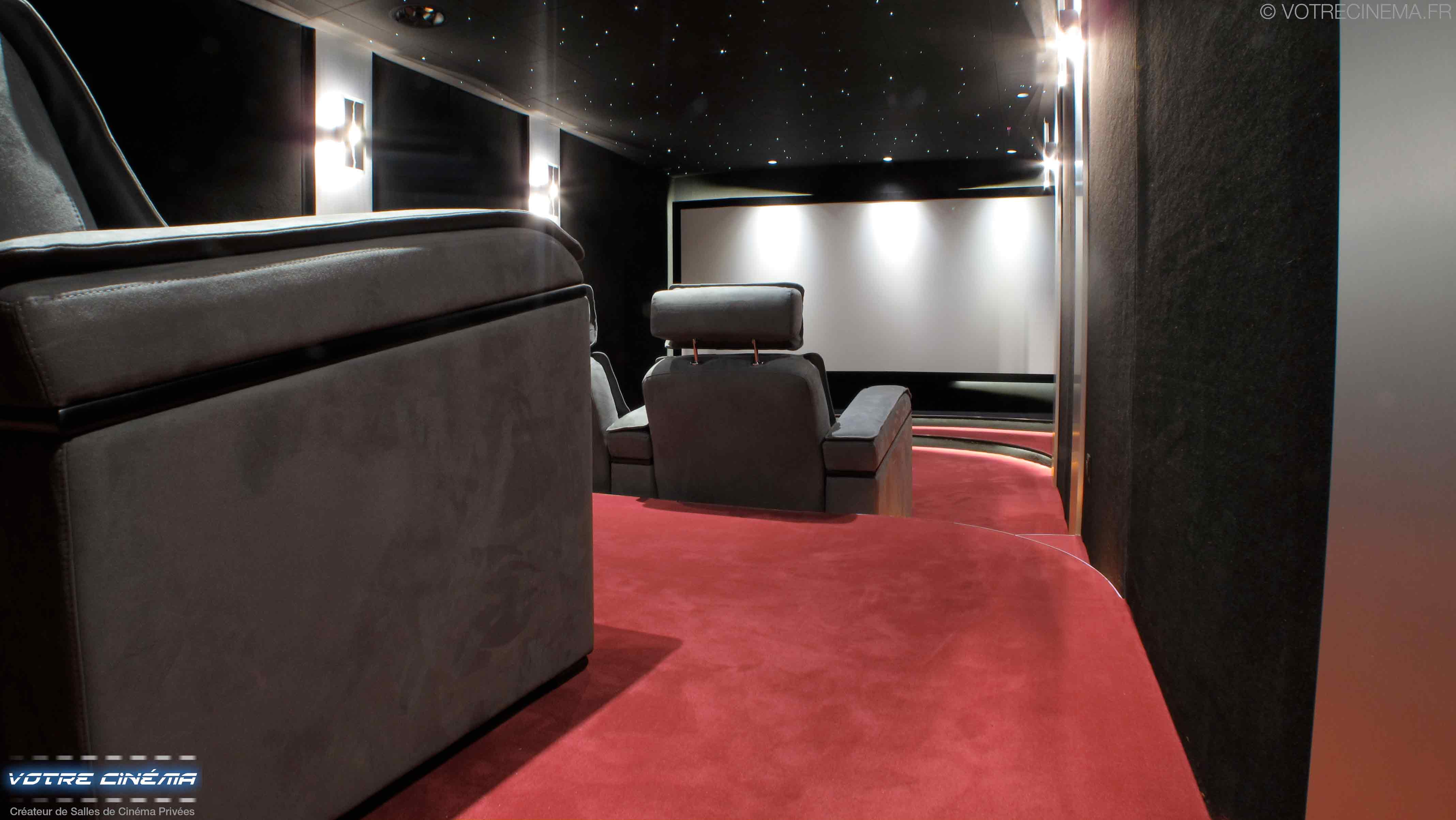 Aménagement salle home cinéma privé Guadeloupe