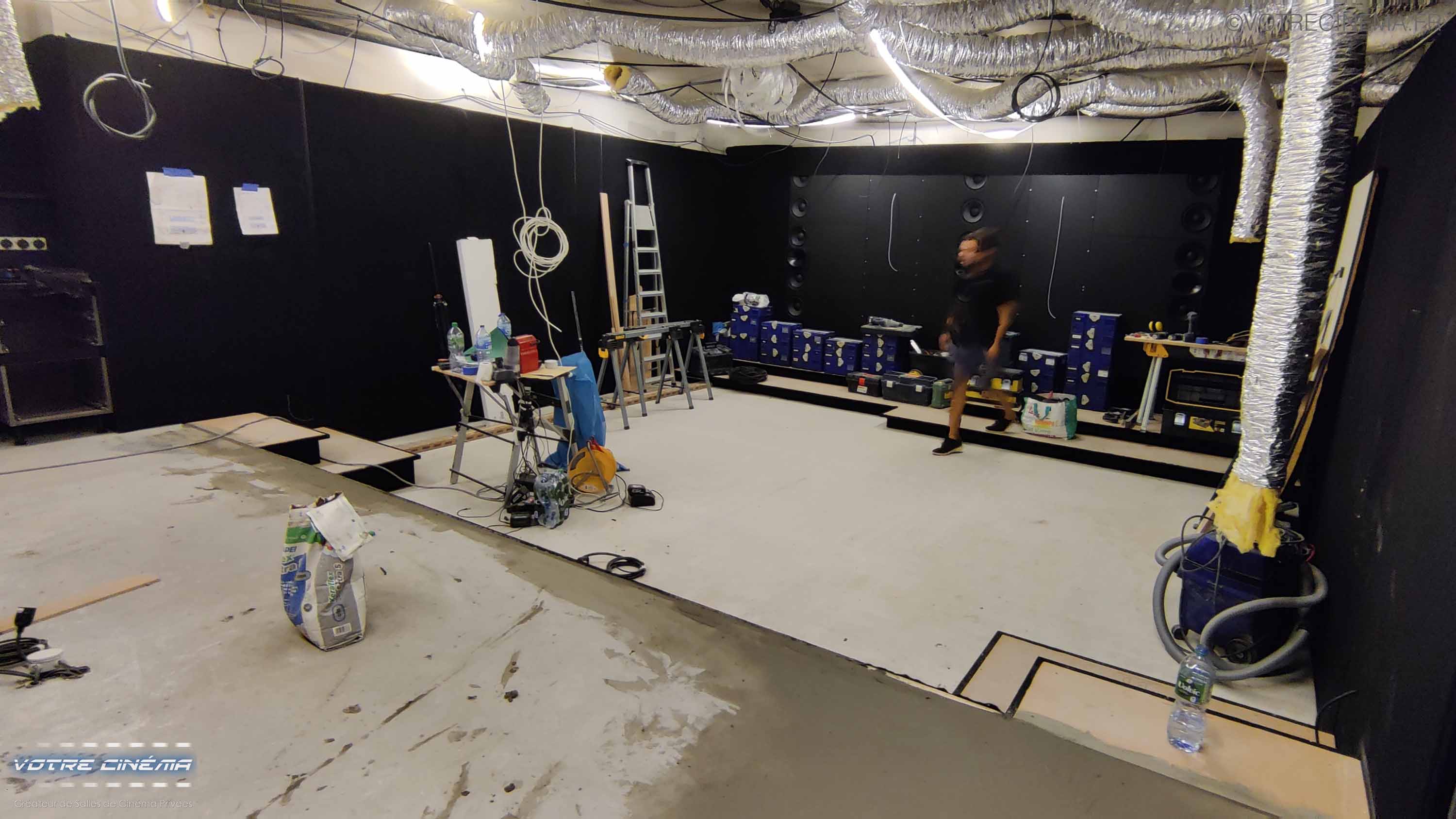 Travaux d'une salle de cinéma privée à Lyon