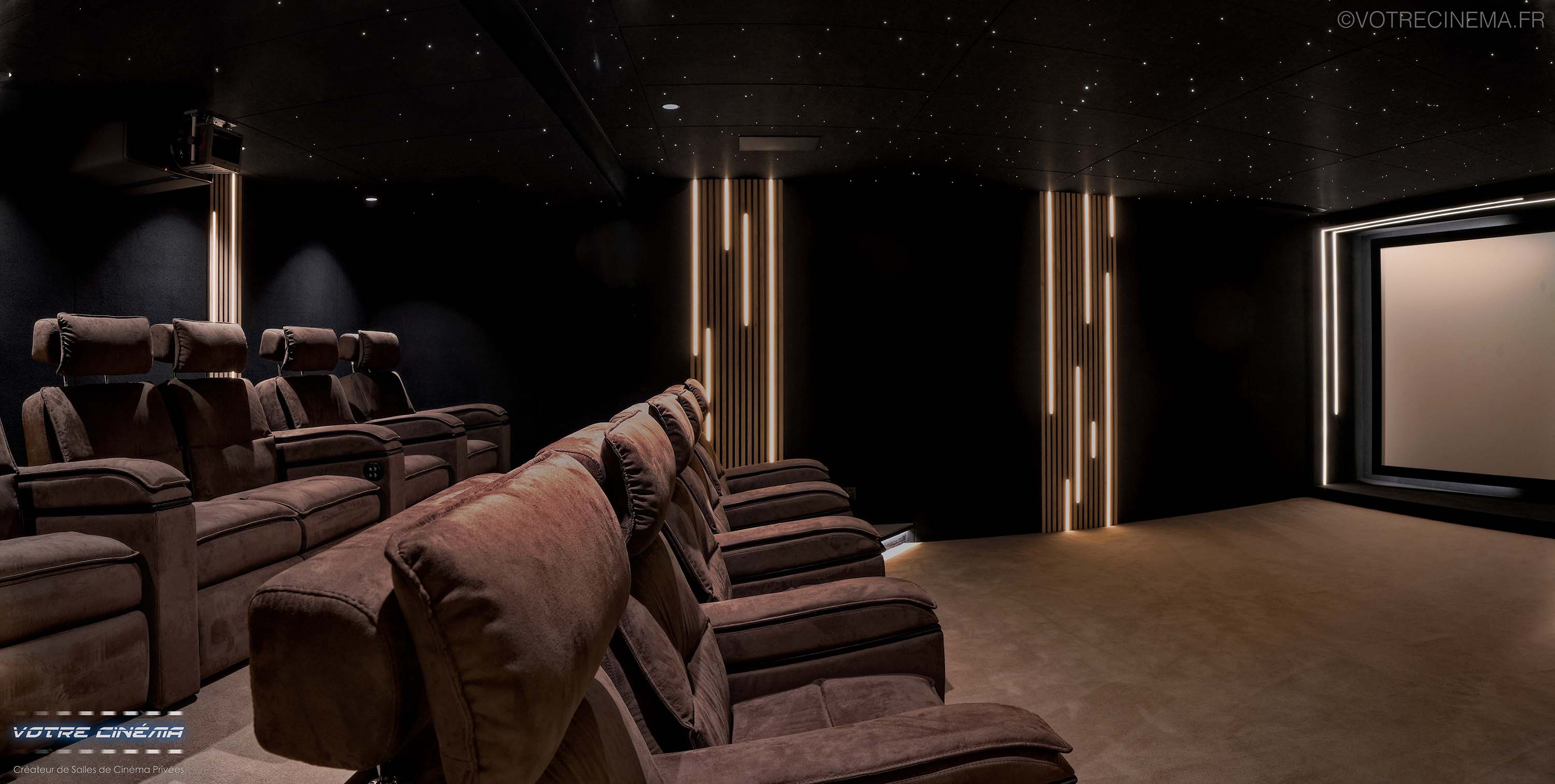 Réalisation Home cinéma privé à Megève