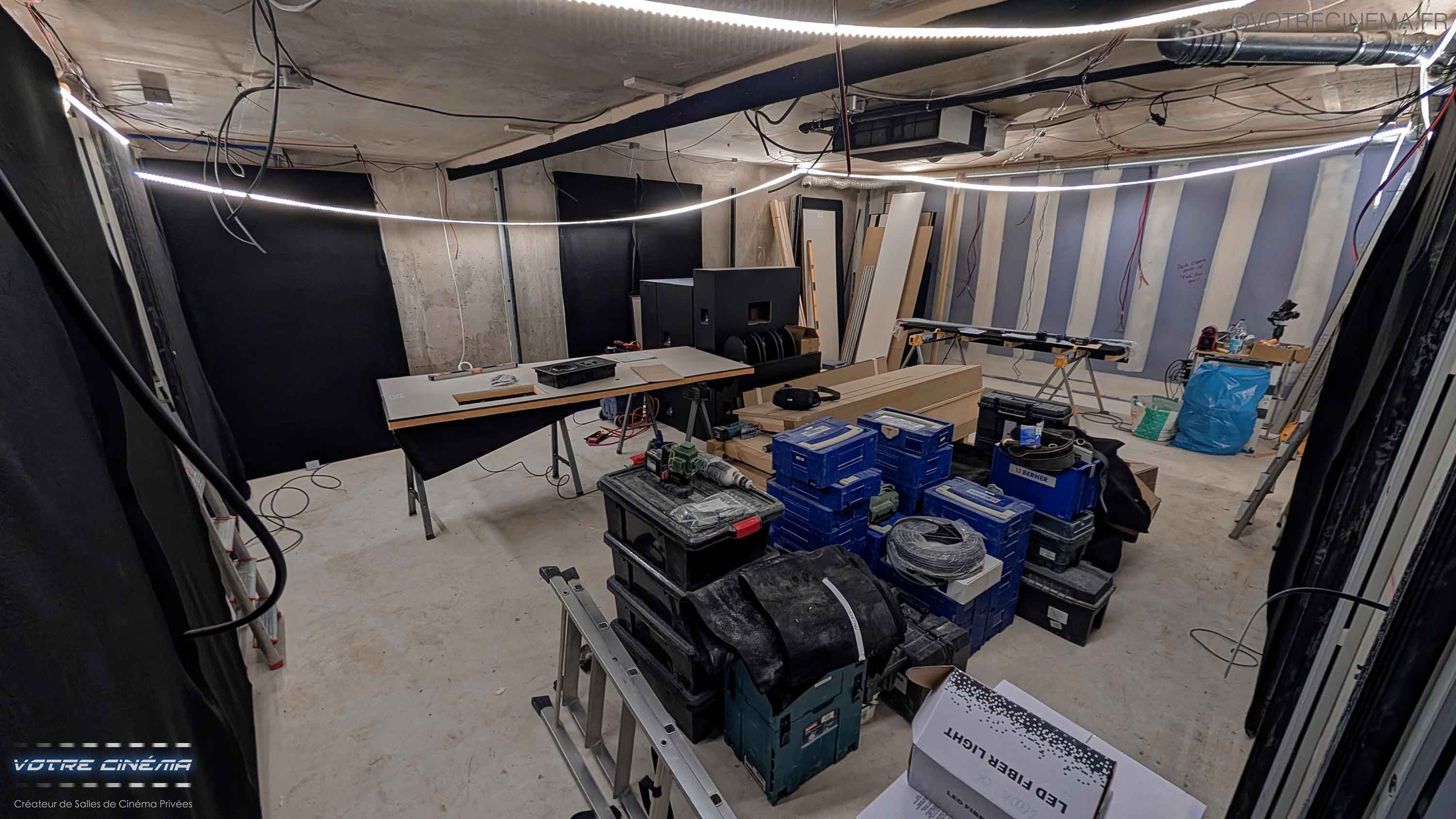 Travaux salle cinéma à domicile