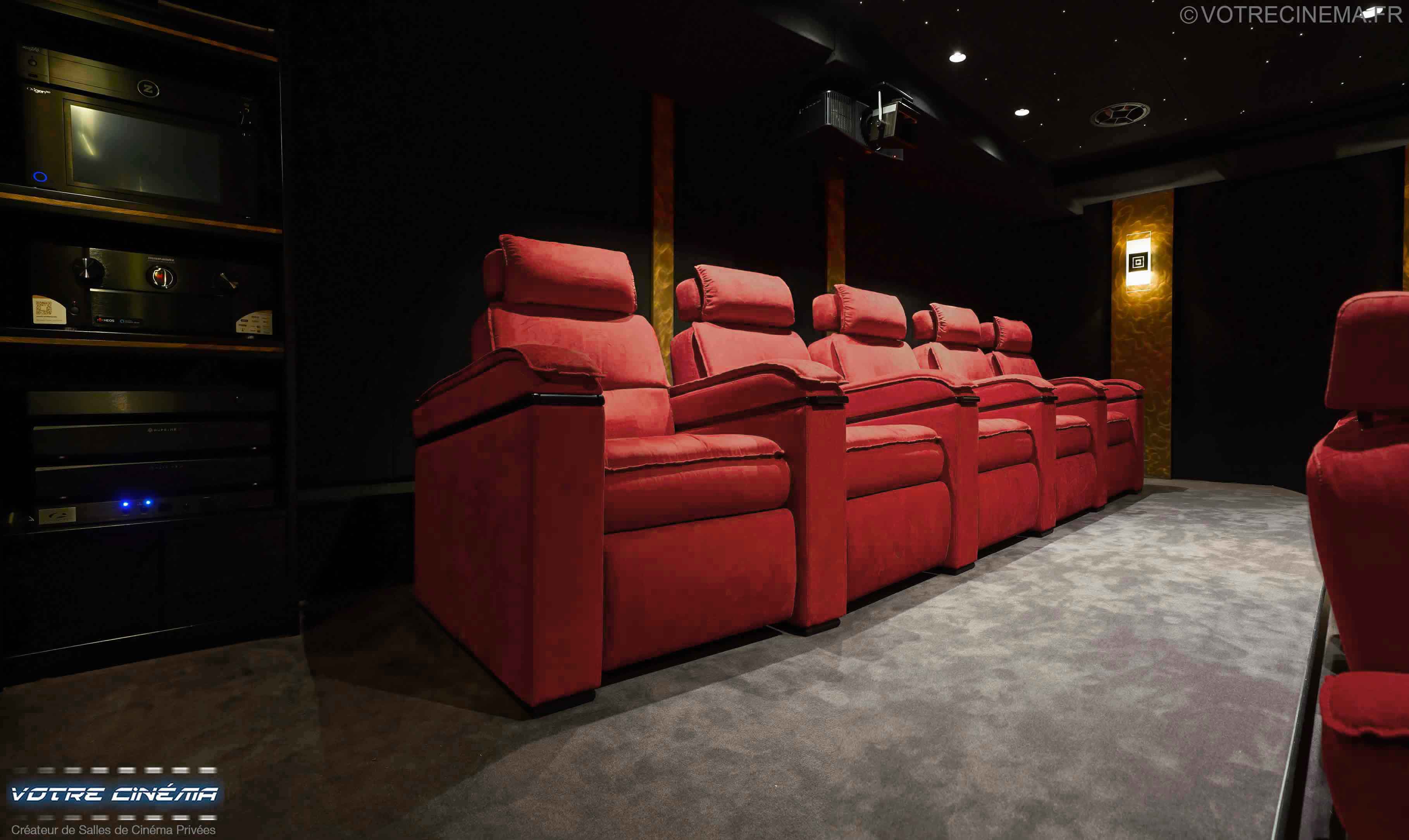 Réalisation salle home cinéma Megève