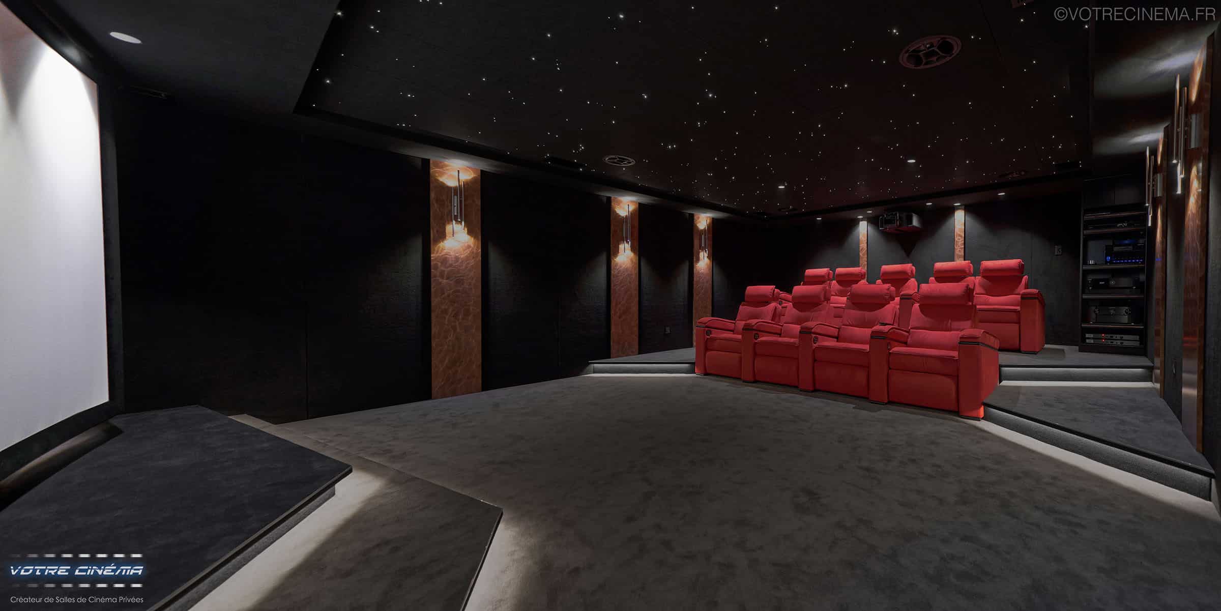 Réalisation d'une salle de cinéma privée à domicile