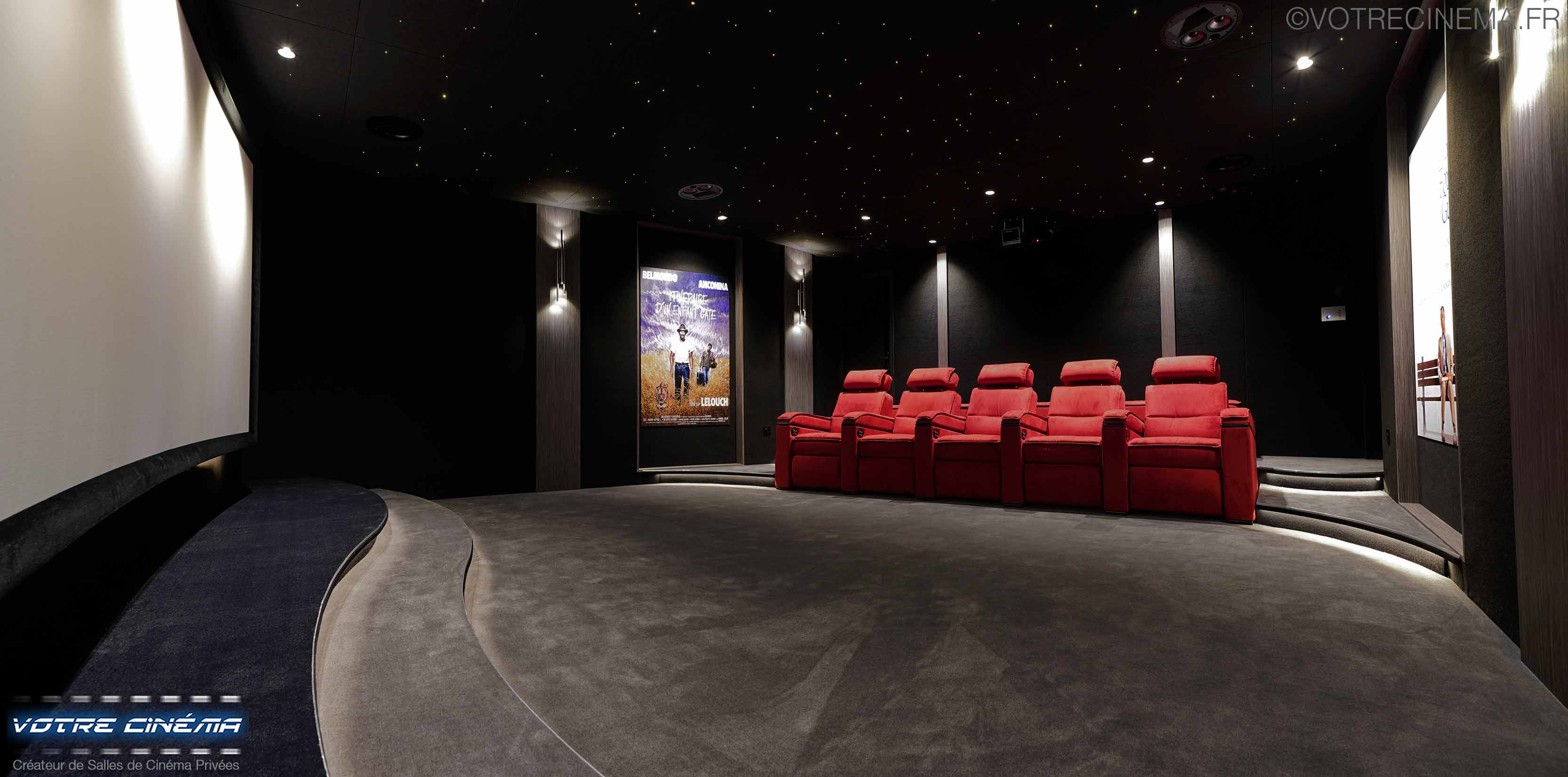 Réalisation salle de cinéma privé Sanary-sur-Mer