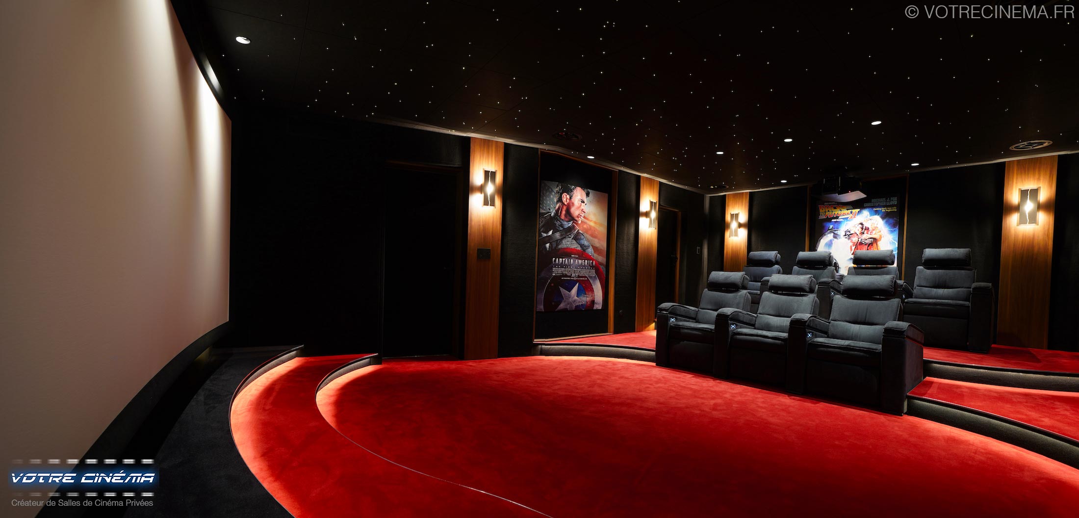 Création salle de cinéma privé Saint-Tropez