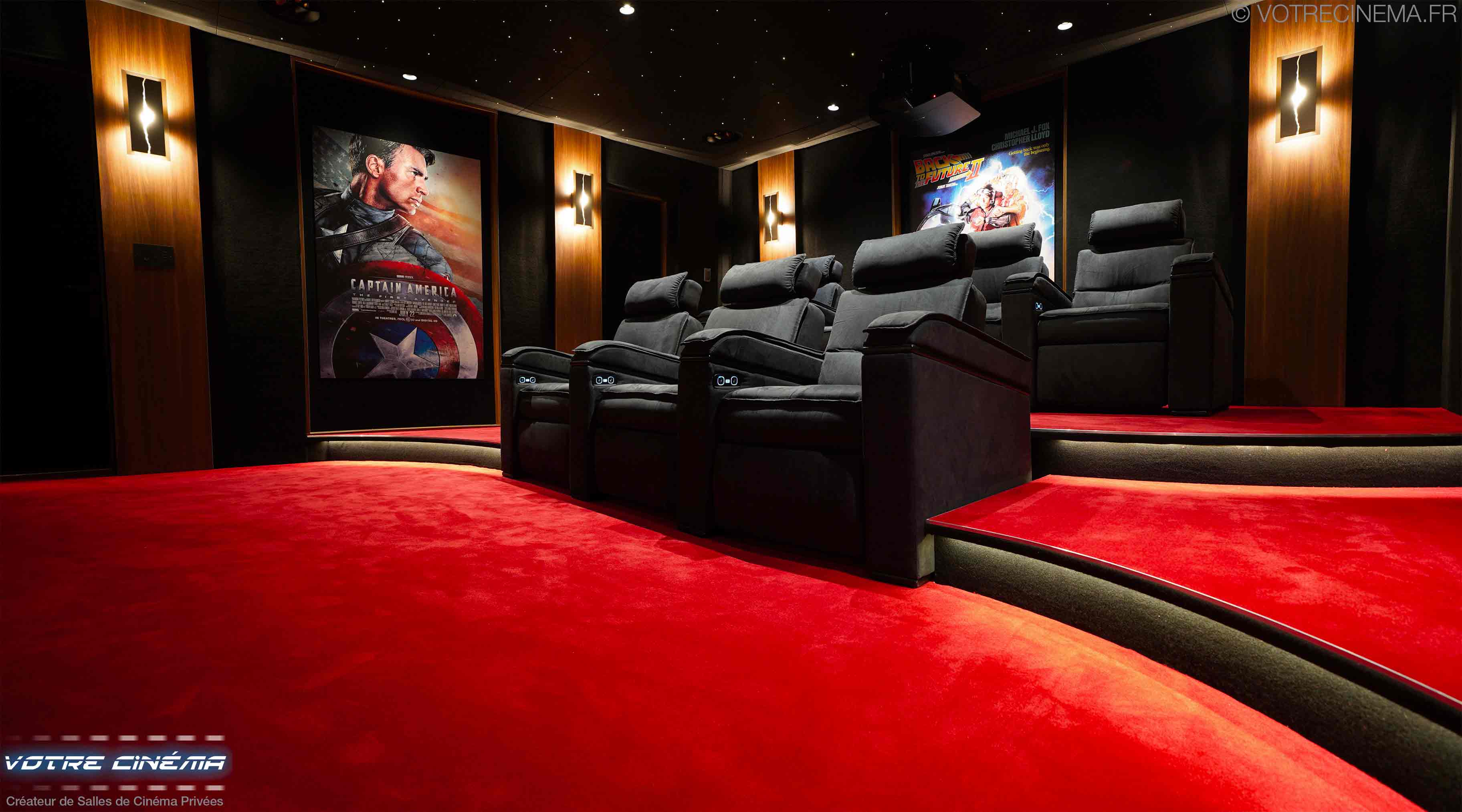 Réalisation salle de cinéma privé Saint-Tropez