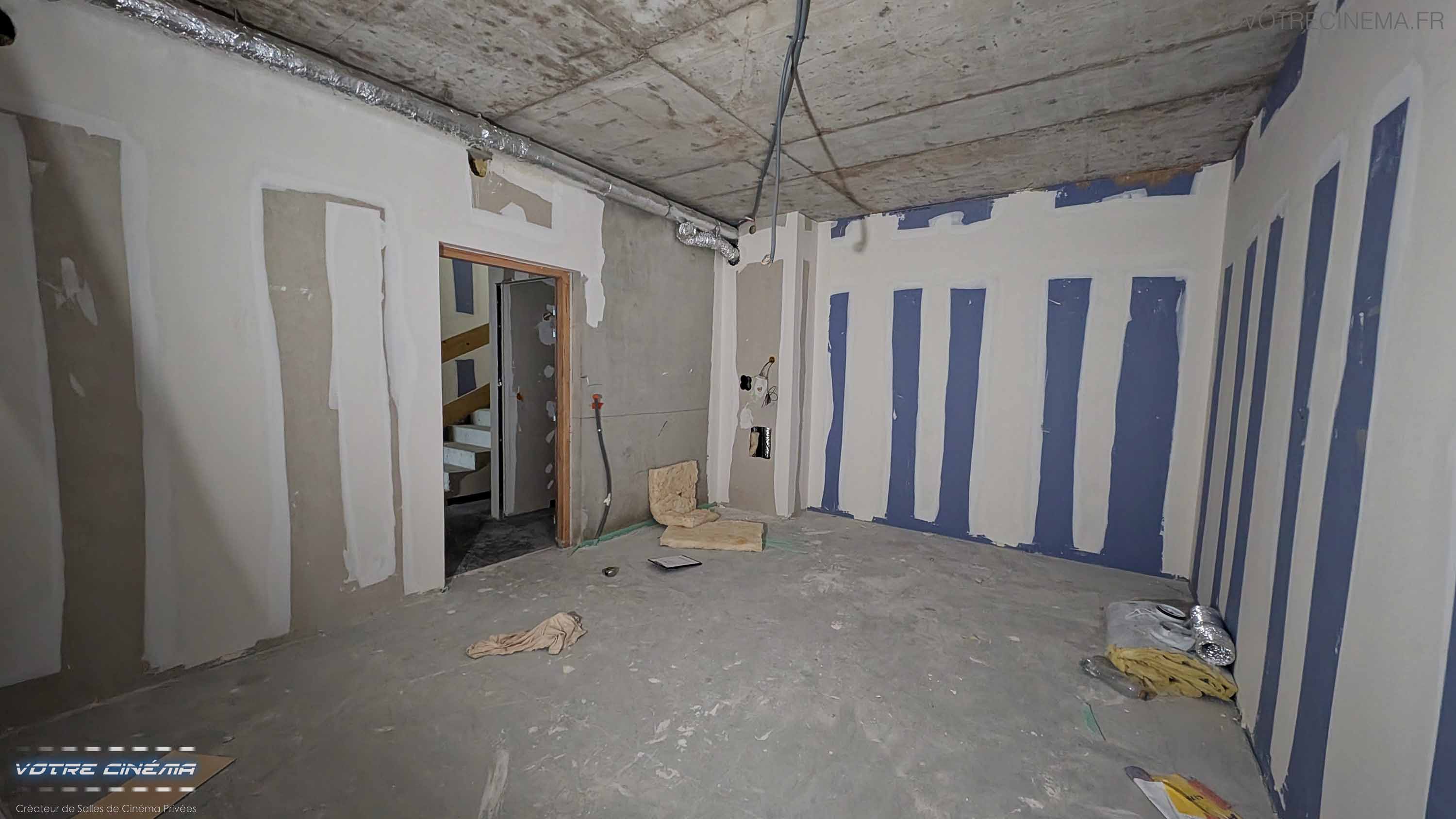 Travaux salle de cinéma 20m²